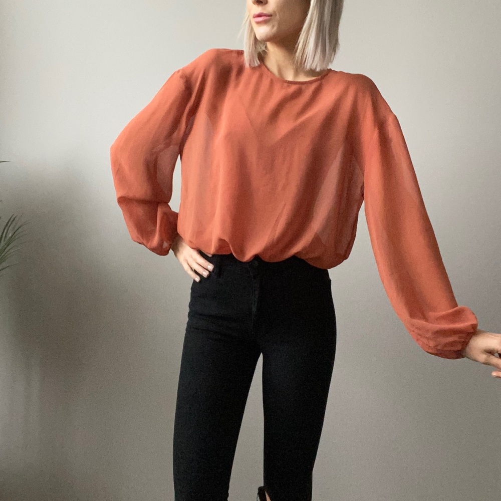 Wilfred Orange Bodysuit Blouse